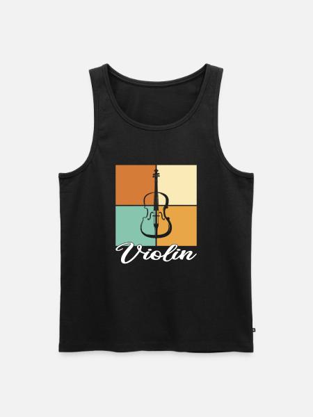 Geige - Männer Premium Bio Tank Top - Schwarz