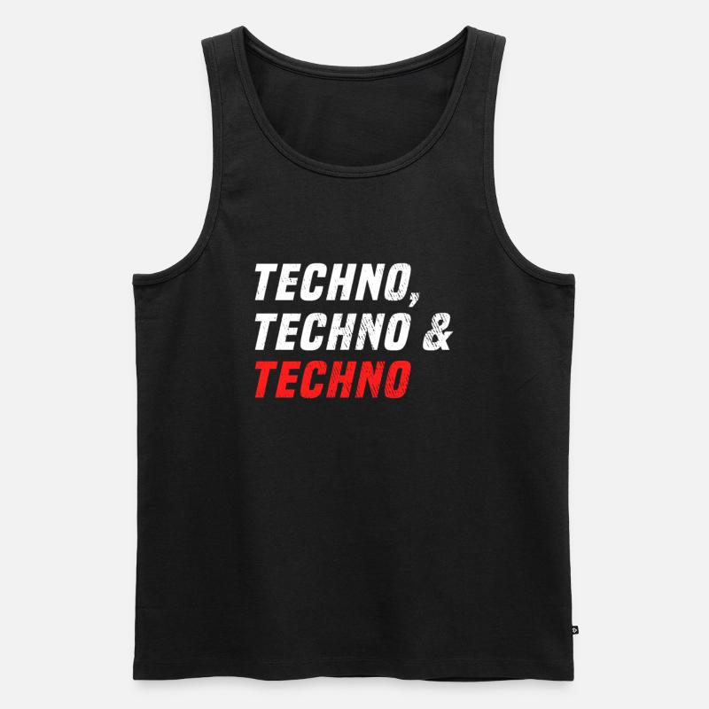 Techno Techno Techno - Débardeur bio Premium Homme - noir