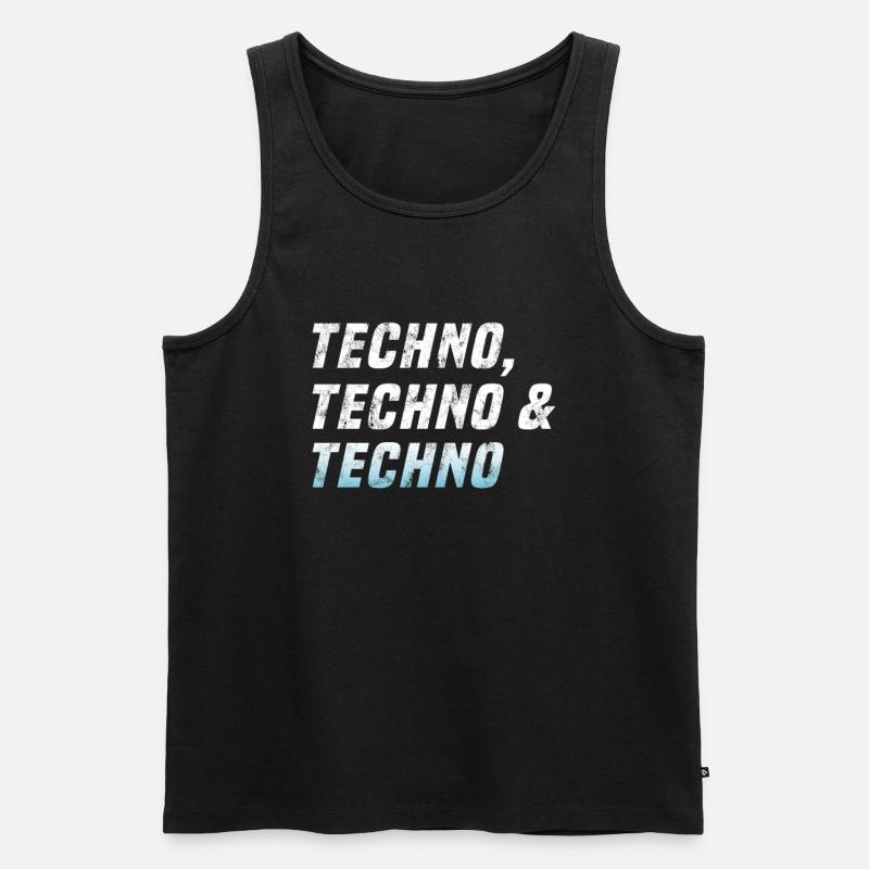 Techno Techno Techno - Débardeur bio Premium Homme - noir