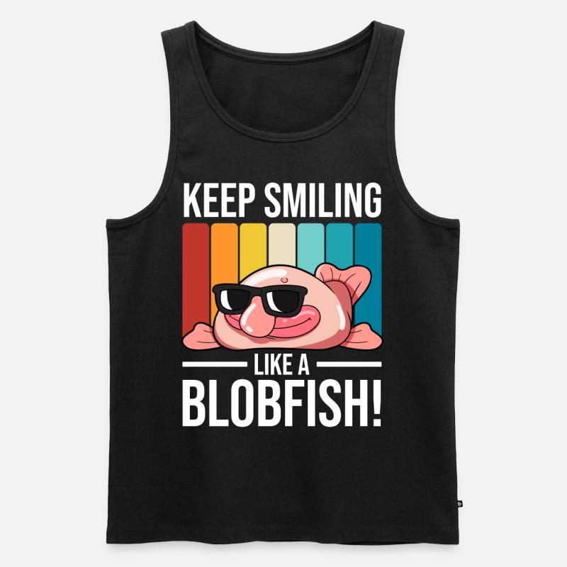 Blobfisch - Männer Premium Bio Tank Top - Schwarz