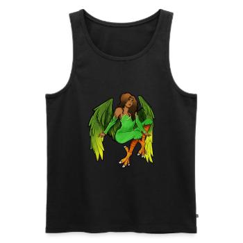 Harpie - Men's Premium Organic Tank Top - black - Front - AI Model Male 178 light (178cm)