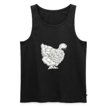 Silky Chicken - Men's Premium Organic Tank Top - black - Front - AI Model Male 178 light (178cm)