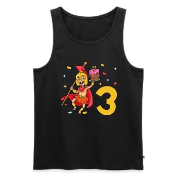 With Spartans - Children's Birthday 3 Years - Men's Premium Organic Tank Top - black - Front - Michal (187cm)
