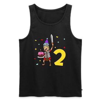 With Centurio - Children's Birthday 2 Years - Men's Premium Organic Tank Top - black - Front - Michal (187cm)