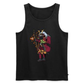Japanischer Gott Hachiman - Männer Premium Bio Tank Top - Schwarz - Vorne - AI Model Male 178 light (178cm)