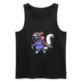 RPG Personnage - Voleur - Voleur - Skunk - Débardeur bio Premium Homme - noir - Devant - Michal (187cm)