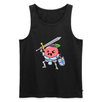 Personnage RPG - Paladin - Peach - Débardeur bio Premium Homme - noir - Devant - AI Model Male 178 light (178cm)