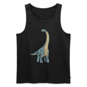 Drawing of the Apatosaurus - Men's Premium Organic Tank Top - black - Front - AI Model Male 178 light (178cm)
