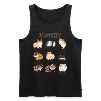 Viele verschiedene Hamster - Männer Premium Bio Tank Top - Schwarz - Vorne - AI Model Male 178 light (178cm)