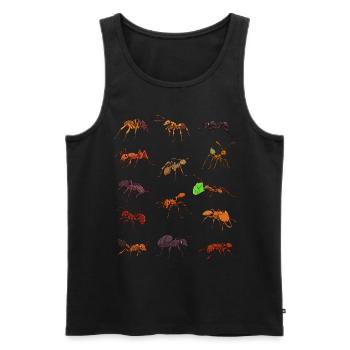 Viele verschiedene Ameisenarten - Männer Premium Bio Tank Top - Schwarz - Vorne - AI Model Male 178 light (178cm)