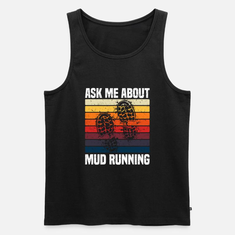 Schlammlauf - Männer Premium Bio Tank Top - Schwarz