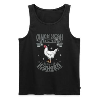 I love my Leghorn - Men's Premium Organic Tank Top - black - Front - AI Model Male 178 light (178cm)