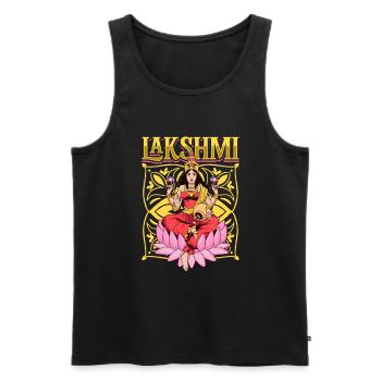Hindu Gott - Lakshmi - Männer Premium Bio Tank Top - Schwarz - Vorne - AI Model Male 178 light (178cm)
