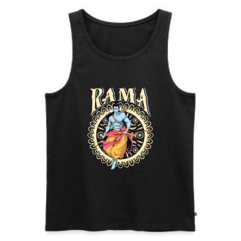 Hindu Gott - Rama - Männer Premium Bio Tank Top - Schwarz - Vorne - AI Model Male 178 light (178cm)