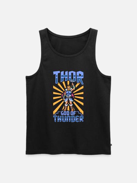 Wikinger Donnergott Thor - Männer Premium Bio Tank Top - Schwarz