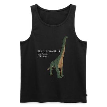 Realistic drawing of the Brachiosaurus - Men's Premium Organic Tank Top - black - Front - AI Model Male 178 light (178cm)