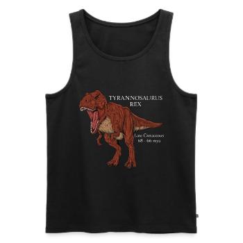Realistische Zeichnung des Tyrannosaurus Rex - Männer Premium Bio Tank Top - Schwarz - Vorne - AI Model Male 178 light (178cm)