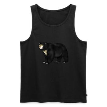 Drawing of a spectacled bear - Men's Premium Organic Tank Top - black - Front - Michal (187cm)