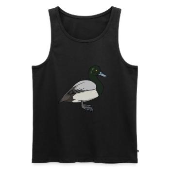 Dessin d’un canard de montagne - Débardeur bio Premium Homme - noir - Devant - Michal (187cm)