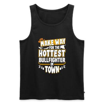 Rodeo - Männer Premium Bio Tank Top - Schwarz - Vorne - Michal (187cm)