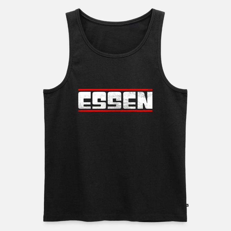 Essen - Männer Premium Bio Tank Top - Schwarz