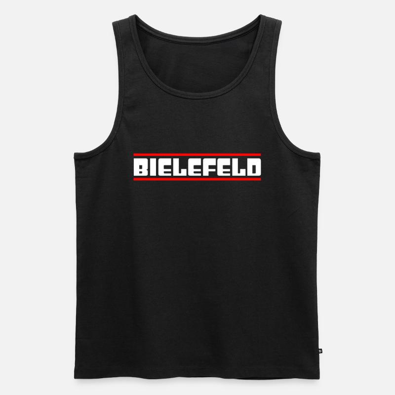 Bielefeld - Männer Premium Bio Tank Top - Schwarz