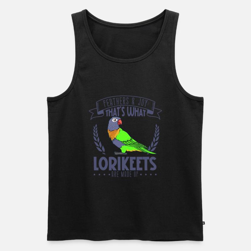 Federn und Freude - Lori - Männer Premium Bio Tank Top - Schwarz