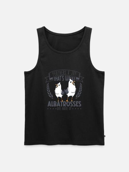 Feathers and Joy - Albatros - Men's Premium Organic Tank Top - black