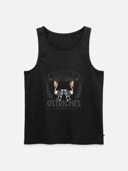 Feathers and Joy - Bouquet - Men's Premium Organic Tank Top - black
