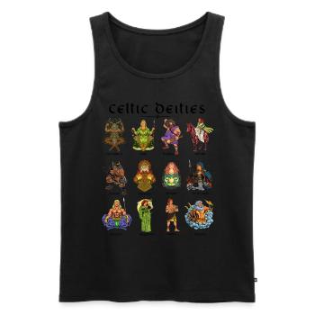 Keltische Götter - Männer Premium Bio Tank Top - Schwarz - Vorne - AI Model Male 178 light (178cm)