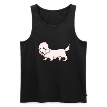 Kawaii Dandie Dinmont Terrier - Débardeur bio Premium Homme - noir - Devant - Michal (187cm)