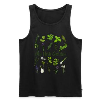 My Herb Garden - Herbs - Men's Premium Organic Tank Top - black - Front - AI Model Male 178 light (178cm)