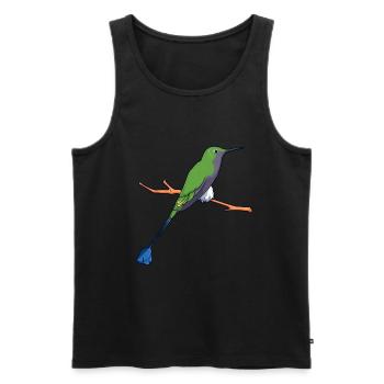 Kawaii Green-parted Flag Sylph - Men's Premium Organic Tank Top - black - Front - AI Model Male 178 light (178cm)