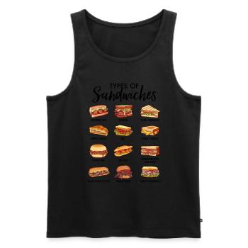 Lecker Sandwiches - Männer Premium Bio Tank Top - Schwarz - Vorne - AI Model Male 178 light (178cm)