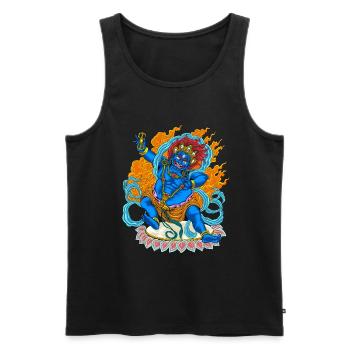 Buddhism God Bodhisattva Vajrapani - Men's Premium Organic Tank Top - black - Front - AI Model Male 178 light (178cm)