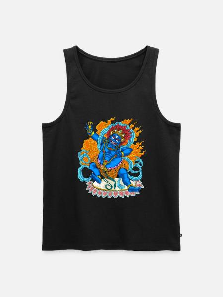 Buddhism God Bodhisattva Vajrapani - Men's Premium Organic Tank Top - black