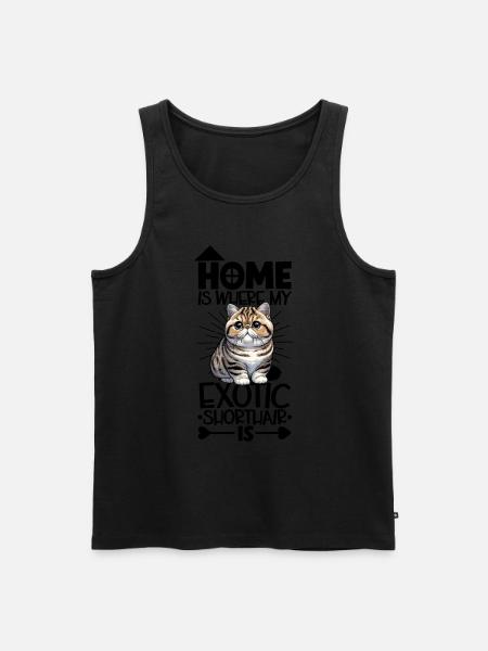 Home - Exotic Shorthair - Men's Premium Organic Tank Top - black