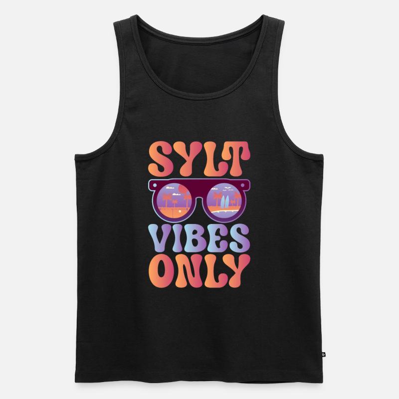 Gute Stimmung auf Sylt - Männer Premium Bio Tank Top - Schwarz