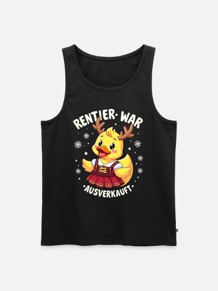 Rentier war ausverkauft - Männer Premium Bio Tank Top - Schwarz