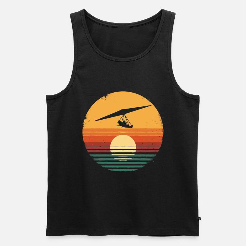 Oldtimer-Hängegleiter - Männer Premium Bio Tank Top - Schwarz