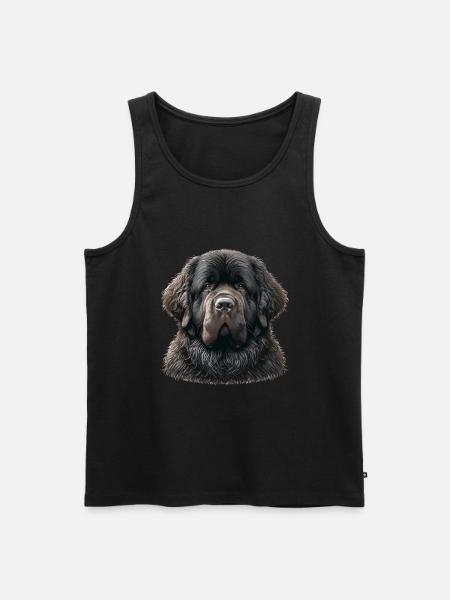 Dog Face - Newfoundland - Men's Premium Organic Tank Top - black