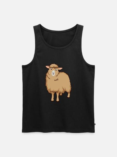 Kawaii Cotswold Sheep - Men's Premium Organic Tank Top - black