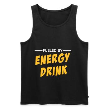 Fueled By Energy Drink Coffee Lover Supplements He - Men's Premium Organic Tank Top - black - Front - AI Model Male 178 light (178cm)