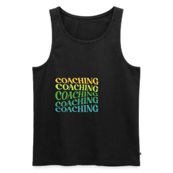 Coaching Coach Mentor Trainer Mindset Influencer - Men's Premium Organic Tank Top - black - Front - AI Model Male 178 light (178cm)
