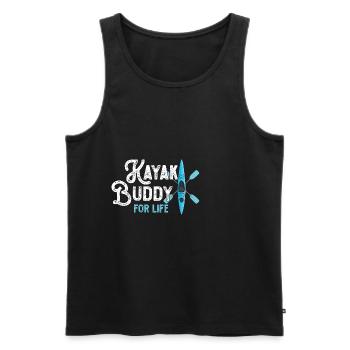 Kajakfahren Spruch für einen Kajak-Sportler - Männer Premium Bio Tank Top - Schwarz - Vorne - AI Model Male 178 light (178cm)