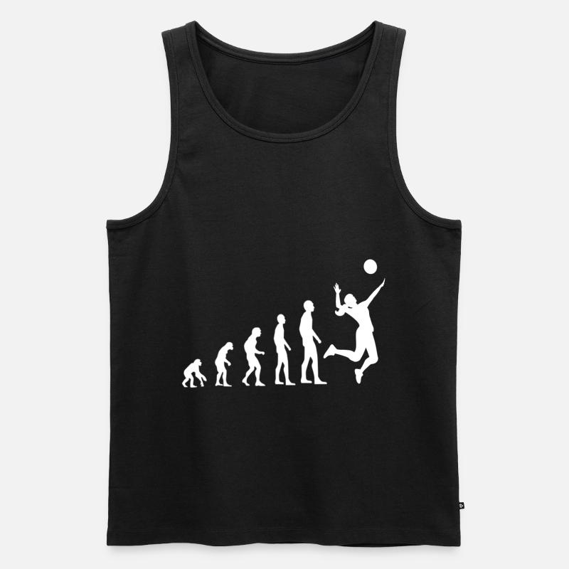 Volleyball Evolution - Men's Premium Organic Tank Top - black