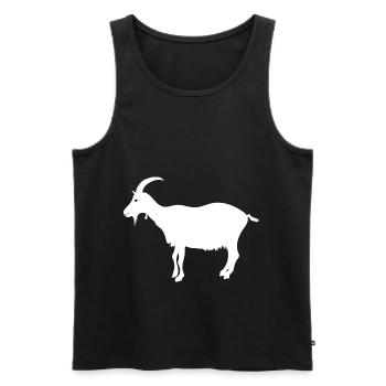 Goat goat funny goat farm animals farm - Men's Premium Organic Tank Top - black - Front - AI Model Male 178 light (178cm)