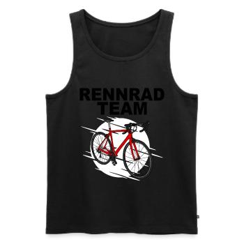 Rennrad - Männer Premium Bio Tank Top - Schwarz - Vorne - Michal (187cm)