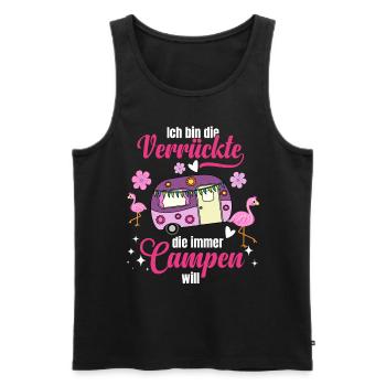 Camping Camperin Verrückte Wohnwagen - Männer Premium Bio Tank Top - Schwarz - Vorne - Michal (187cm)