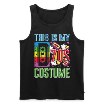 This is my 70s costume retro vintage hippy - Men's Premium Organic Tank Top - black - Front - Michal (187cm)